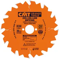 HW Hand-Kreissägeblatt CMT, ø 190x2.6/1.6x30mm, Z12 W