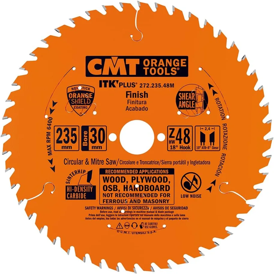 HW Hand-Kreissägeblatt CMT, ø 235x2.4/1.6x30mm, Z48 W