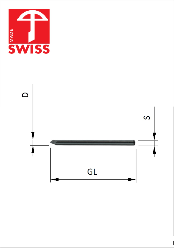 HS Ersatzspitzen HWS für D41-100mm, D=4.0mm, GL=60mm