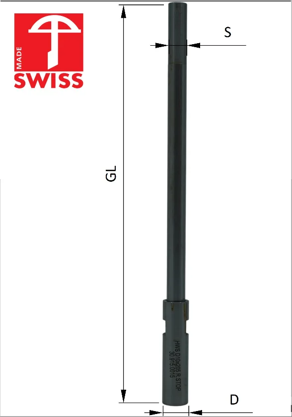 Verlängerung für WAVE-Schaft HWS für Bohrer D15-40mm, GL=205mm, S=10mm