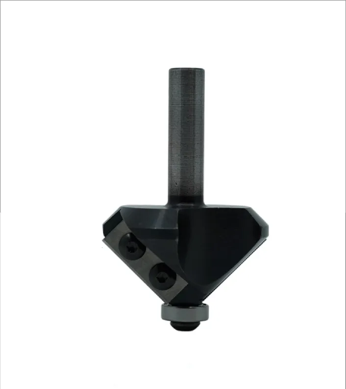 WPL Fasefräser 45°, Z2, mit Kugellager, D=53mm, NL=21.1mm, GL=90mm, S=12mm, R