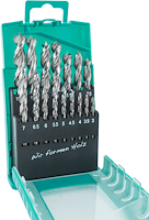 HS Holzspiralbohrer Satz ENT-Plus, 16-tlg. 3-10,5mm, 0.5 aufsteigend