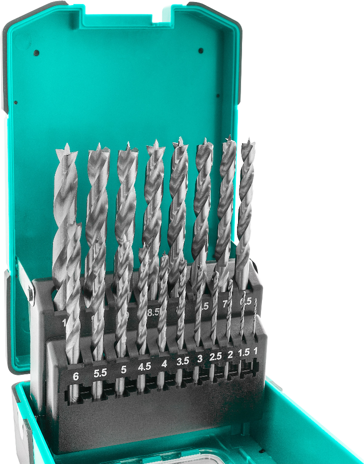 HS Holzspiralbohrer Satz ENT, 19-tlg. 1-10mm, 0.5 aufsteigend