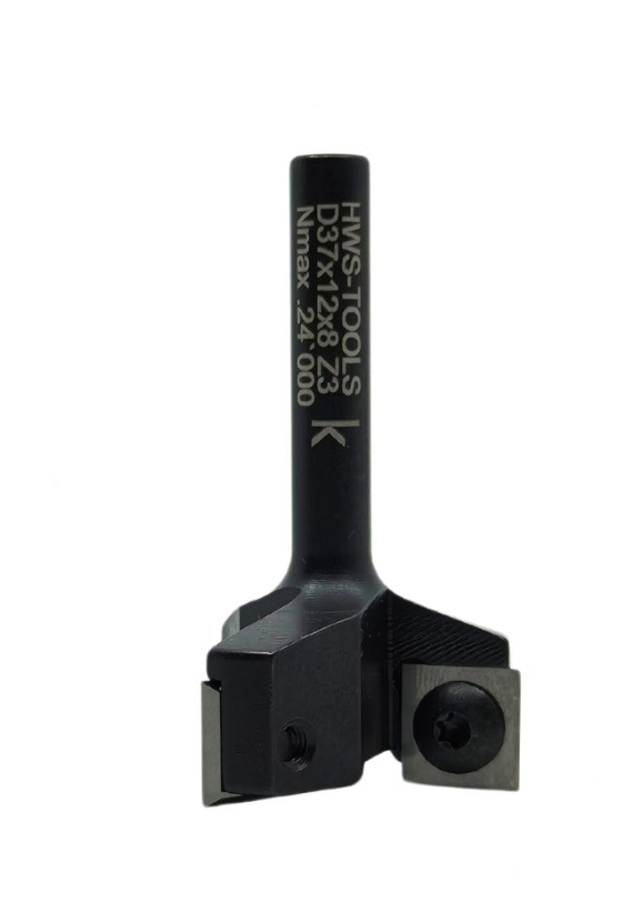 WPL Planfräser ECO Z3, D=37mm, NL=12mm, GL=60mm, S=8mm, R