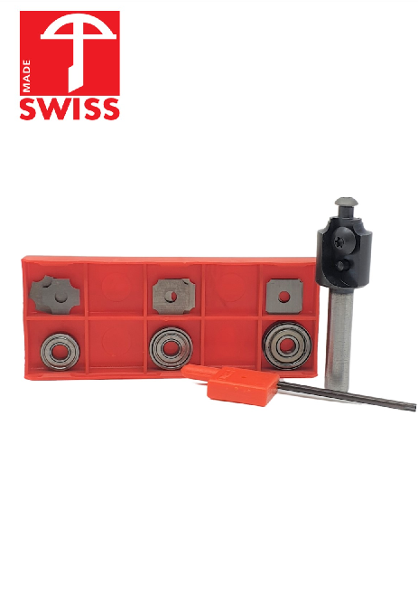 WPL Abrundfräser-Set R1-3, Z2, mit Kugellager D=19mm, NL=12mm, GL=63mm, S=8mm, R