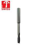 VHM Schlichtfräser Z2, D=6mm, NL=46mm, L1=20mm, GL=80mm, S=6mm, RL, pos.