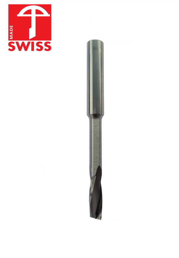 VHM Schlichtfräser Z2, D=6mm, NL=46mm, L1=20mm, GL=80mm, S=6mm, RL, pos.