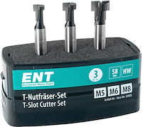 HW T-Nutfräser-Set 3-teilig, M5, M6, M8