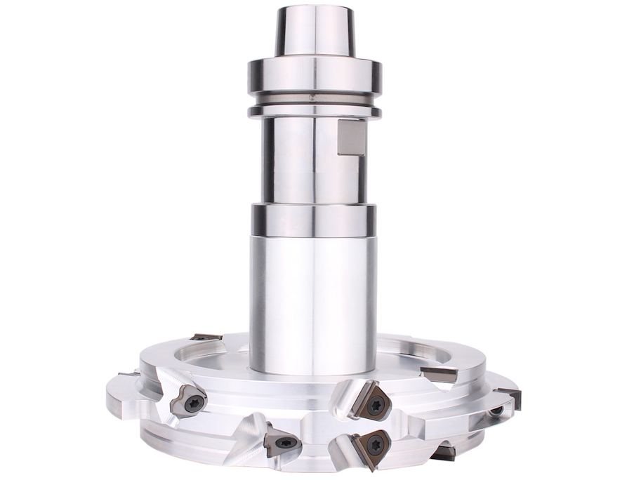 DP Decklagenfräser "Konstantin®" Z2 für CNC mit HSK, D=195mm, ND=165mm, LZ=174mm, SB=39.8mm, FT=15mm, BO=30mm, R